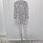 Printed V-Neck Lace Short Dress Slim Fits 2024 Summer Sexy Dress Long Sleeve Women's Sweet High Waist Sexy A-line Mini Dress