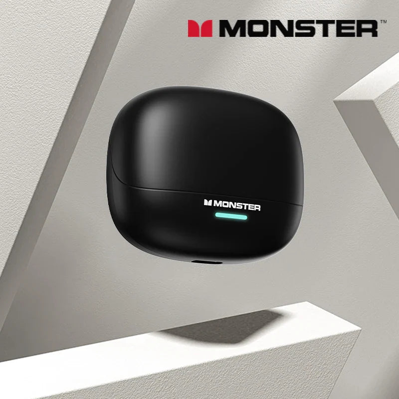Monster MQT52 Wireless Bluetooth 5.4 Earphones Long Battery Life Gaming Headphones Dual Mode HIFI Stereo Sound Headset With Mic