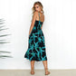 Summer New Women Sexy Sling Pocket Button Dot Beach Dress 2024 Female Bohemia Holiday Retro Fashion Solid Color Women's Clothing