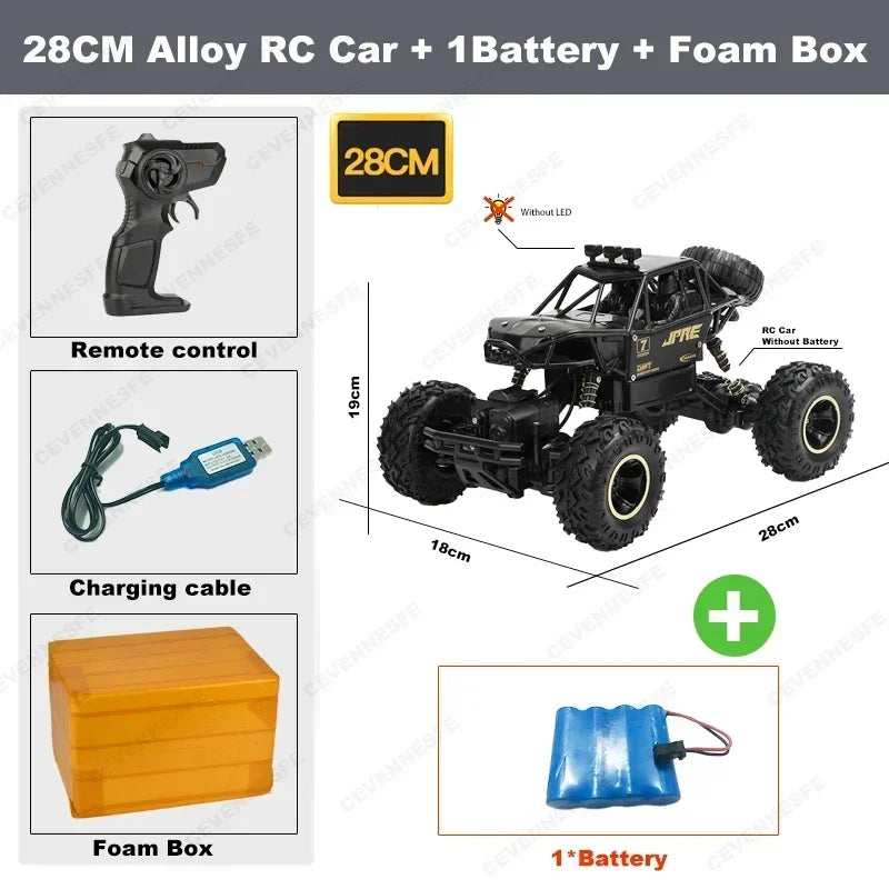4WD RC автомобіль 1:12 позашляховик 4x4 радіокерований автомобіль баггі вантажівка для гонок дрифт з LED підсвіткою іграшка подарунок для хлопчиків дівчаток дітей