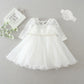 HETISO New Baby Girl Baptism Dresses Toddler Christening Gowns Children's Clothes Summer Birthday Wedding Dress for Newborn 3-24