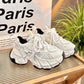 Women High Platform 6CM Casual Sneakers 2024 New Spring Lace-up Chunky Sneakers Korean All-match Designer Street Shoes Woman