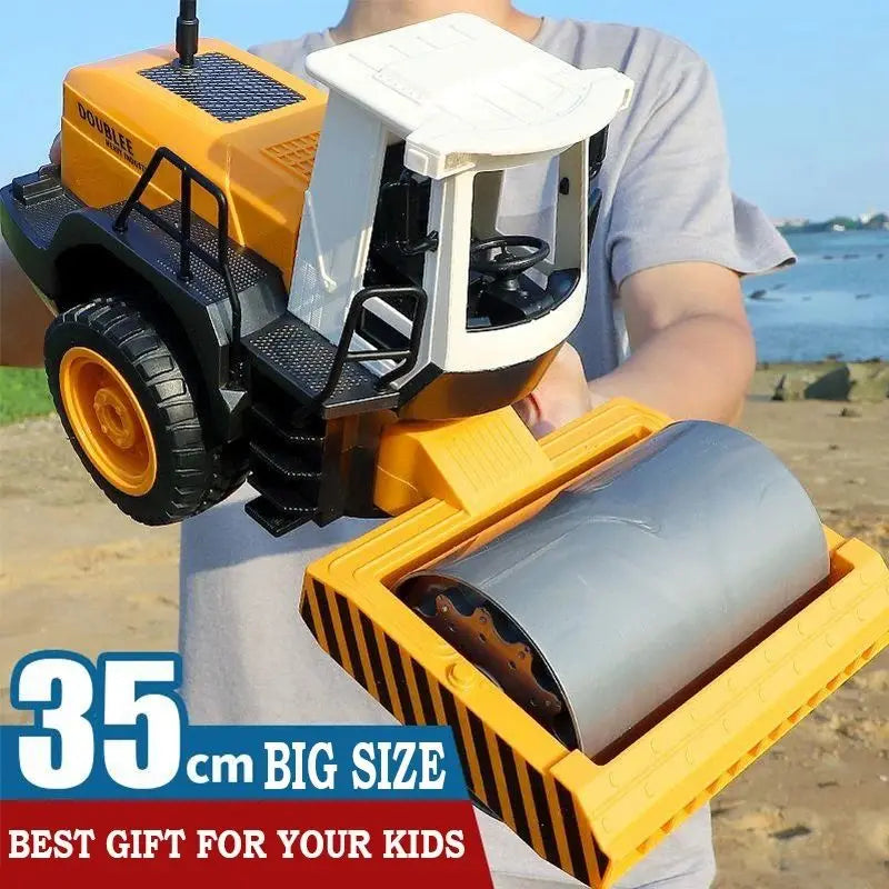 Двоколісний RC вантажівка Double E E522 дорожній каток 2.4G з дистанційним керуванням, однодисковий вібраційний привід, інженерна електронна модель вантажівки, іграшки для хлопчиків
