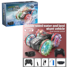 Rc Cars Double Sided Dual 4WD Remote Control Stunt Car Light Wheel Watch Gravity Sensing Amphibious Car Toy Gifts for Children