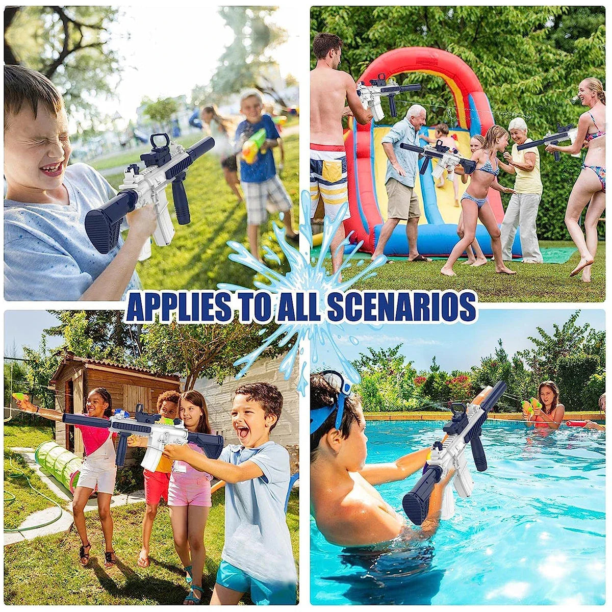 M416 Water Gun Fully Automatic Shooting Toy Summer M416 Water Gun Battle Beach Outdoor Entertainment Children's and Adult Toys