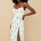 Women Elegant Floral Beach Vacation Bodycon Streetwear Long Dress 2024 Summer Clothes Wholesale Items For Business