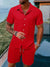 Spring and summer Europe and the United States new men's striped jacquard beach suit loose shorts shirt