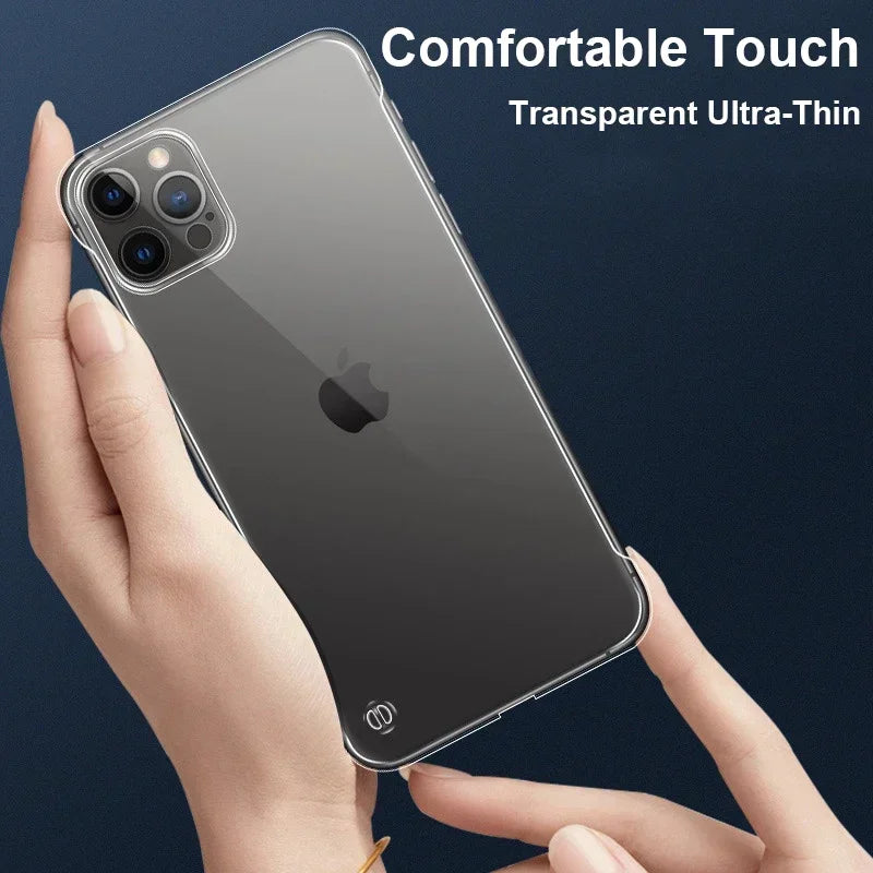 Тонкий безрамковий прозорий чохол для iPhone 16 15 14 13 12 Mini 11 Pro XS Max XR X 8 7 Plus SE 2022 прозоре пластикове покриття