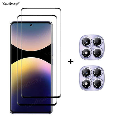 6в1 скло для Redmi Note 14 Pro Global повне покриття загартоване скло захисна плівка для екрану Redmi Note 14 Pro