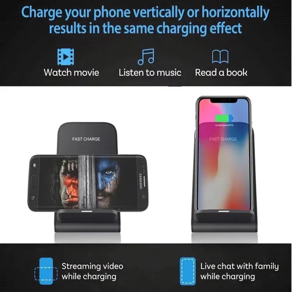 100W нова бездротова зарядна станція-підставка для iPhone 15 14 13 12 16 Pro Max XR 8 Samsung Xiaomi індукційна швидка зарядна док-станція