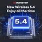 Навушники Monster MQT52 бездротові Bluetooth 5.4 з тривалим часом роботи, ігрові навушники, подвійний режим, HIFI стереозвук, гарнітура з мікрофоном