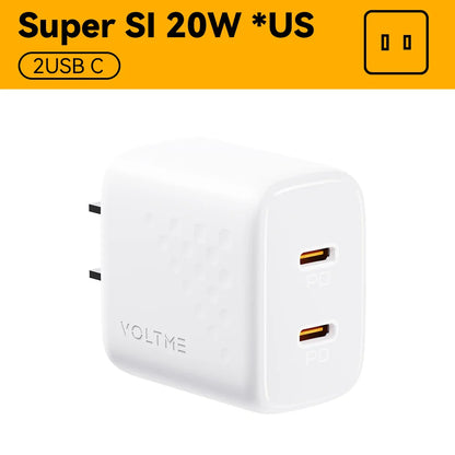 Зарядний пристрій VOLTME USB Type C 20W швидка зарядка Quick Charge для iPhone 13 12 Pro Max PD швидка зарядка для Xiaomi Samsung Huawei
