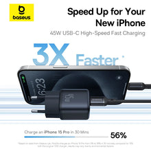 Baseus Picogo 45W USB Charger PD QC 3.0 Fast Charger Quick Charger For iPhone 16 15 14 Pro Travel Phone Charger for Samsung S24