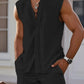 2025 summer new men's casual sports sleeveless vest shirt fashion loose comfortable outdoor sleeveless shorts beach two sets