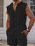 2025 summer new men's casual sports sleeveless vest shirt fashion loose comfortable outdoor sleeveless shorts beach two sets
