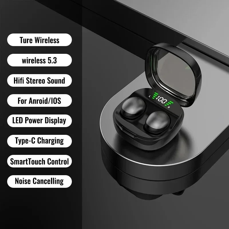 Невидимі Bluetooth 5.3 навушники для сну HiFi стерео бездротові гарнітури з шумозаглушенням для Xiaomi Huawei