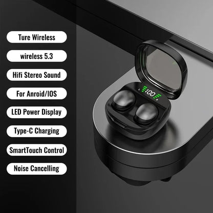 Невидимі Bluetooth 5.3 навушники для сну HiFi стерео бездротові гарнітури з шумозаглушенням для Xiaomi Huawei