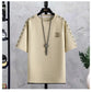 Summer New Fashion Trend Short Sleeve Shorts Ice Silk Suit Men Loose Sports Breathable Large Size High Quality Two-Piece Set