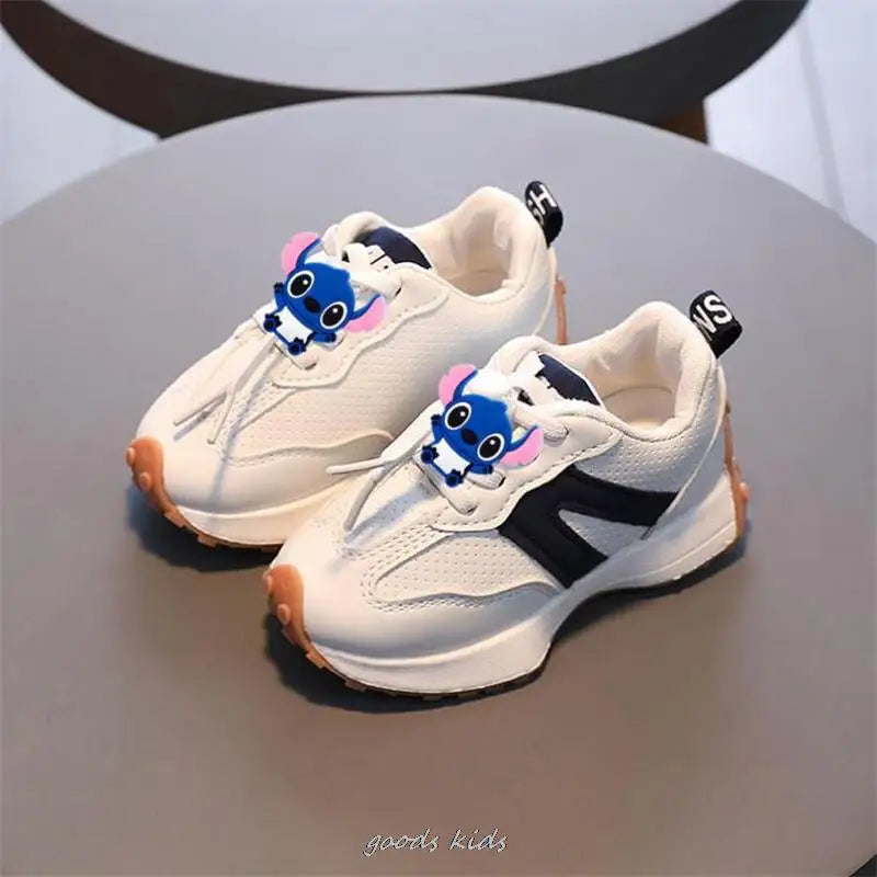 Дитячі кросівки Mickey Duck Shoes Stitch, зручні для весни та осені, для дівчаток, мультяшні дитячі бігові кросівки