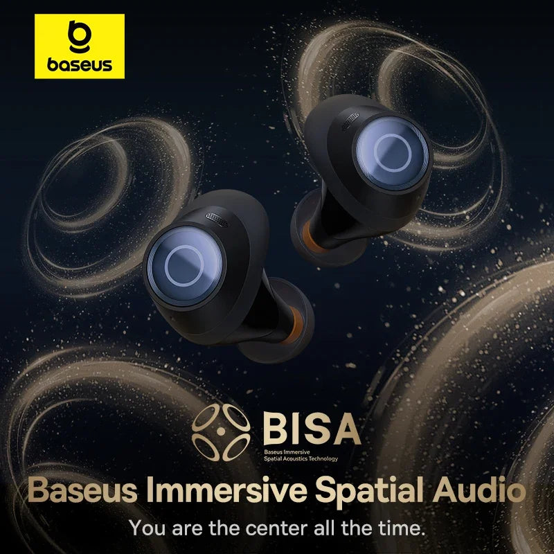 Бездротові навушники Baseus Bowie MA10 Pro ANC 48dB гібридне ANC Bluetooth 5.3 навушники IPX6 водонепроникність 4 мікрофони ENC спортивні навушники