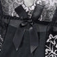 Contrast Black Sexy Lingerie Women Underwear Transparent Sleepwear Lace Nightdress And Thongs Pijamas Sets Female Sexy Nighty