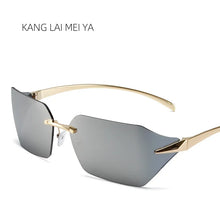 Unisex hip-hop sunglasses, irregular personality, frameless sunglasses, fashionable and trendy metal glasses